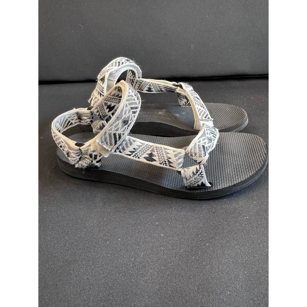 Teva Original Universal Sandals Womens Grey White Geometric Strappy Hiking 9